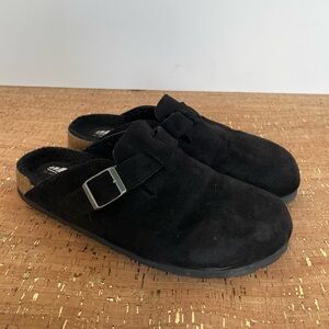 Black Soft Clogs Cork Sole Womens 8.5